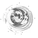 icarus falling, moon and dagger tattoo design idea