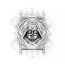 sith meditating tattoo design idea