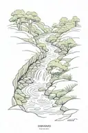 river flowing tattoo design idea