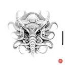 realistic cuttlefish tattoo design idea