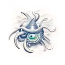 realistic cuttlefish tattoo design idea