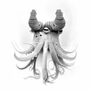 realistic cuttlefish tattoo design idea