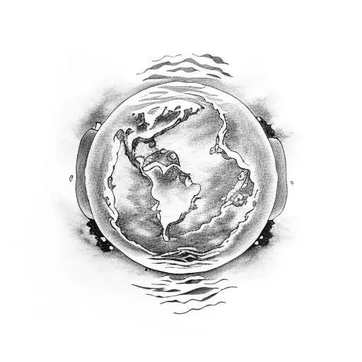 the four elements (earth, air, fire, and water) tattoo design idea