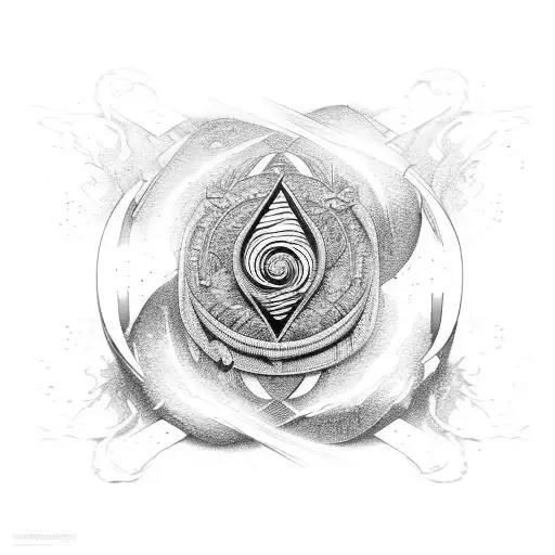 the four elements flowing  tattoo design idea