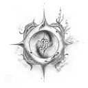 the four elements flowing  tattoo design idea