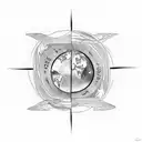 representation of the four elements (earth, air, fire, and water) intertwined tattoo design idea