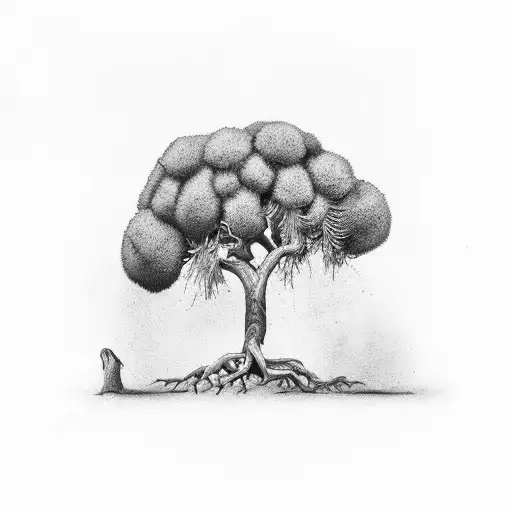 hammer and olive tree tattoo design idea