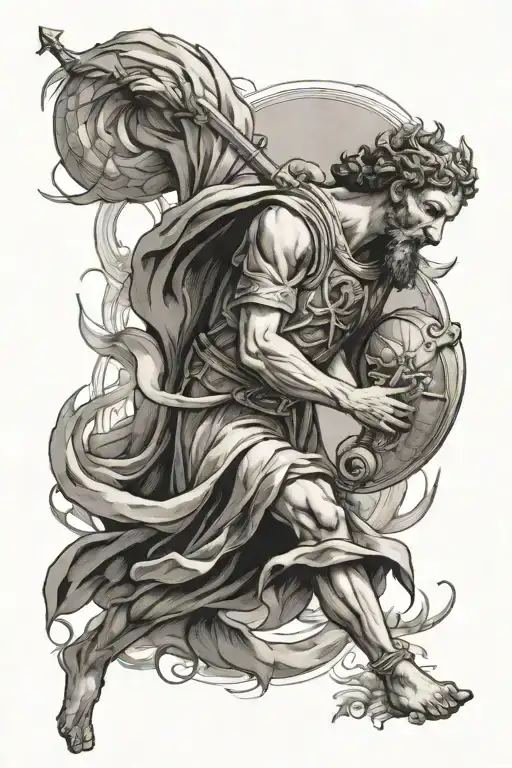 saint Christopher    tattoo design idea