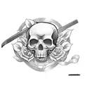 machete date tattoo design idea