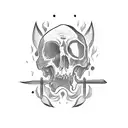 machete date tattoo design idea