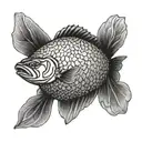 chinook salmon scales tattoo design idea