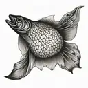 chinook salmon scales tattoo design idea