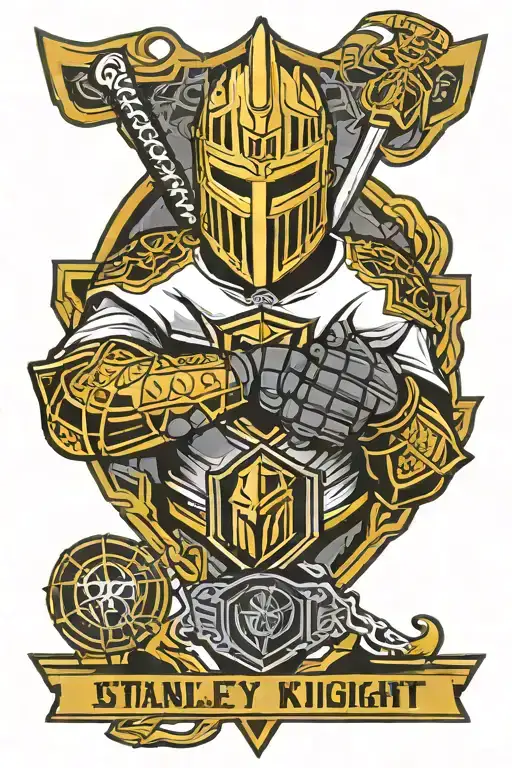 Vegas golden knight Stanley cup winner 2023  tattoo design idea