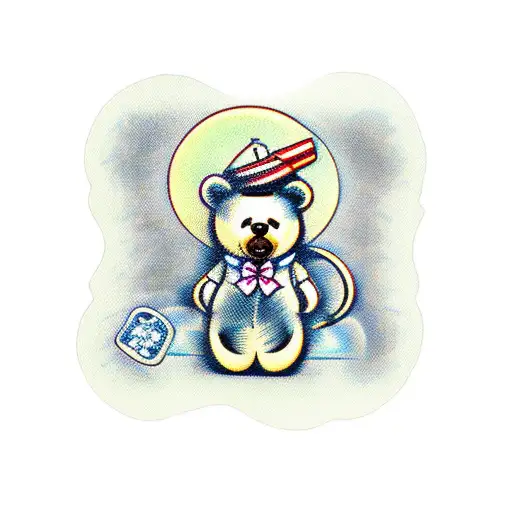 teddy bear tattoo design idea