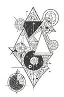 libra, virgo, taurus zodiac sign tattoo design idea