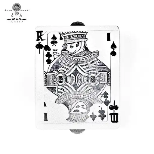 A deck of cards arranged in the shape of a boat sailing towards Sicily tattoo design idea