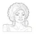 an african american woman tattoo design idea