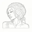 an african american woman tattoo design idea