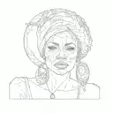 an african american woman tattoo design idea