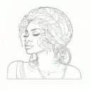 an african american woman tattoo design idea