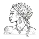 an african american woman tattoo design idea