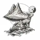 mount hood, programming code, time moving fast, sadness and heartbreak tattoo design idea