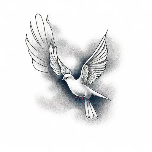 dove clouds  tattoo design idea