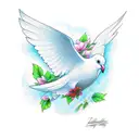dove clouds  tattoo design idea