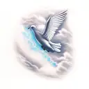 dove clouds  tattoo design idea