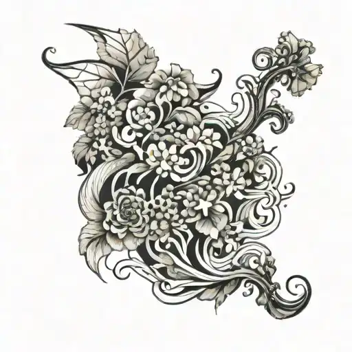 suminagashi tattoo design idea