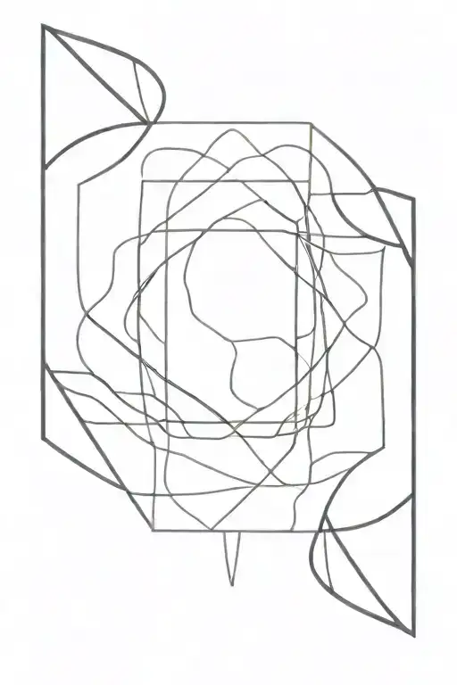 suminagashi symmetrical shape tattoo design idea