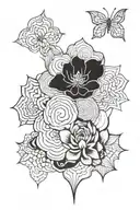 suminagashi symmetrical shape tattoo design idea