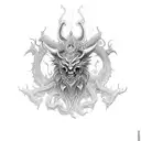Vajra Demon tattoo design idea