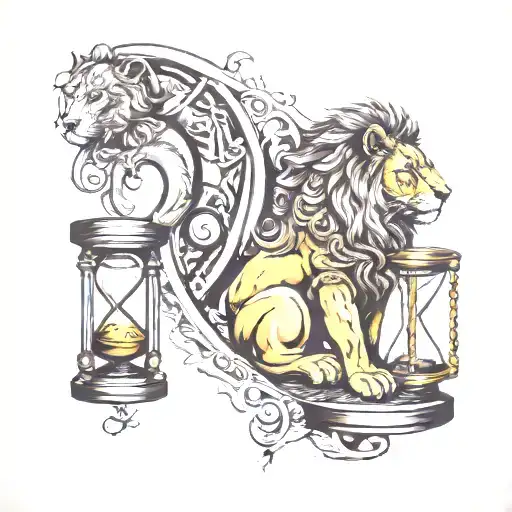 Trojan, dna, lion, Persian, stoic, book, hourglass tattoo design idea