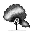 two tree upside down tattoo design idea