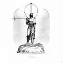 saint longinus statue  tattoo design idea