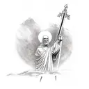 saint longinus statue  tattoo design idea