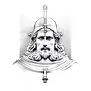 saint longinus statue  tattoo design idea