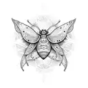 moth with frogman skeleton tattoo design idea