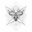 moth with frogman\ tattoo design idea