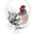 rooster tattoo design idea