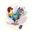 rooster tattoo design idea