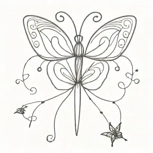 semicolon butterfly tattoo design idea