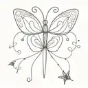 semicolon butterfly tattoo design idea