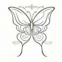 semicolon butterfly tattoo design idea