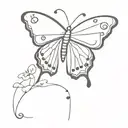 semicolon butterfly tattoo design idea