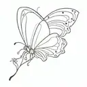 semicolon butterfly tattoo design idea
