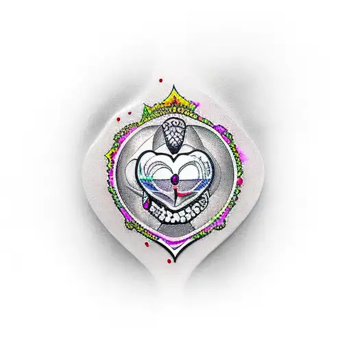 corazon roto tatuado en la cara tattoo design idea