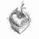 corazon roto tattoo design idea