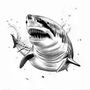 Great White Shark tattoo design idea